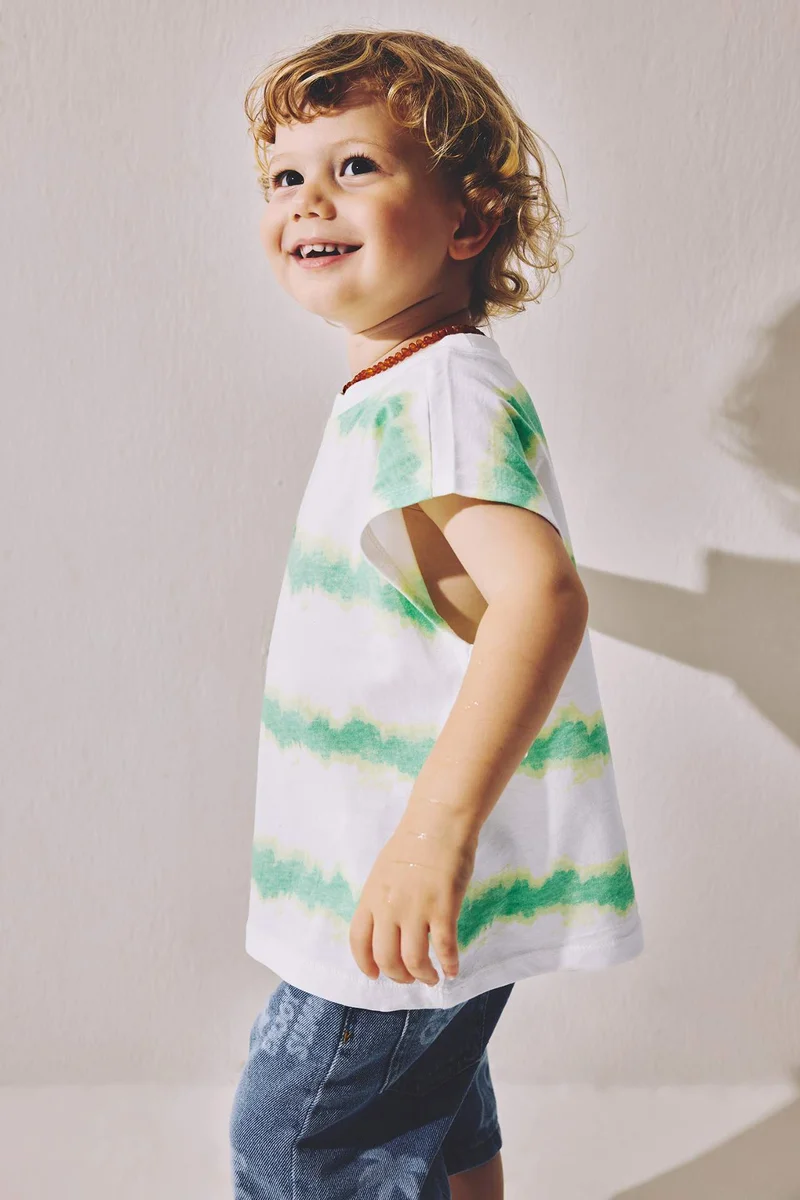 ديفاكتو Baby Boy Crew Neck Patterned Tank Top