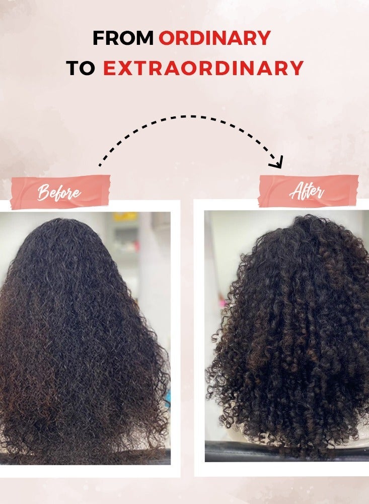 The Hair Addict Frizz Off Deep Conditioner - Intensive Anti-Frizz Moisture Hair Mask - Papaya Macadamia Panthenol Formula - 300ml - Image 4