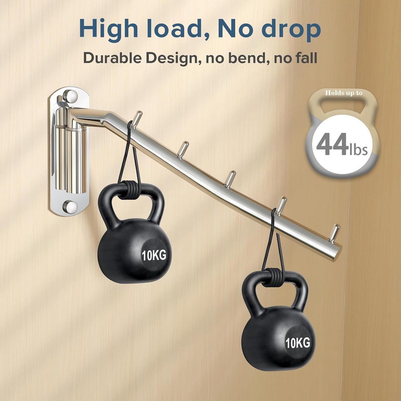 Alise Wall Mounted Drying Rack,Swivel Clothes Drying Rack Stainless Steel,Space Saving Clothes Hanger Rack,Heavty Duty Clothes Wall Drying Rack for Laundry Closet Bathroom,Polished Chrome,2 Pack - Image 4