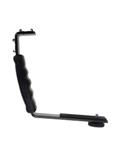 SYOSI Camera L Bracket Mount,  Video Grip L-Bracket with Cold Shoe Mount 1/4'' Tripod Screw Heavy Duty Padded Hand Grip for DSLR Camera Camcorder  - Image 4