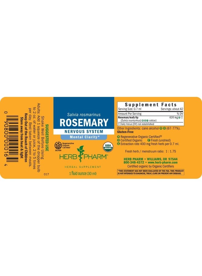 Herb Pharm Certified Organic Rosemary Extract - 1 Ounce - Image 2