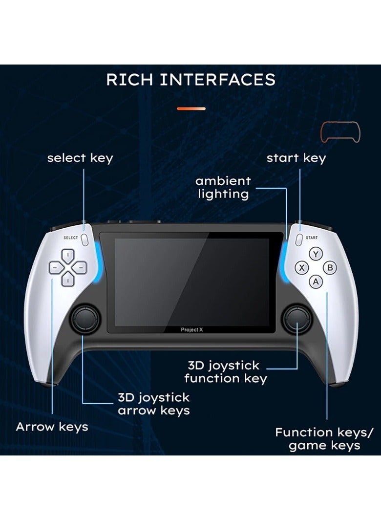 AROAQ New Project X 4.3-Inch High-Defintion Ips Screen handheld Game Console Supports Ps1 Arcade Hd Output For Dual Joystick Player - Image 3