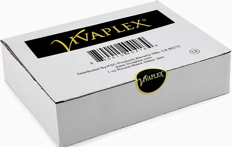 Vivaplex 12 Black 1 oz Round Glass Jars with Inner Liners and black Lids - Image 2
