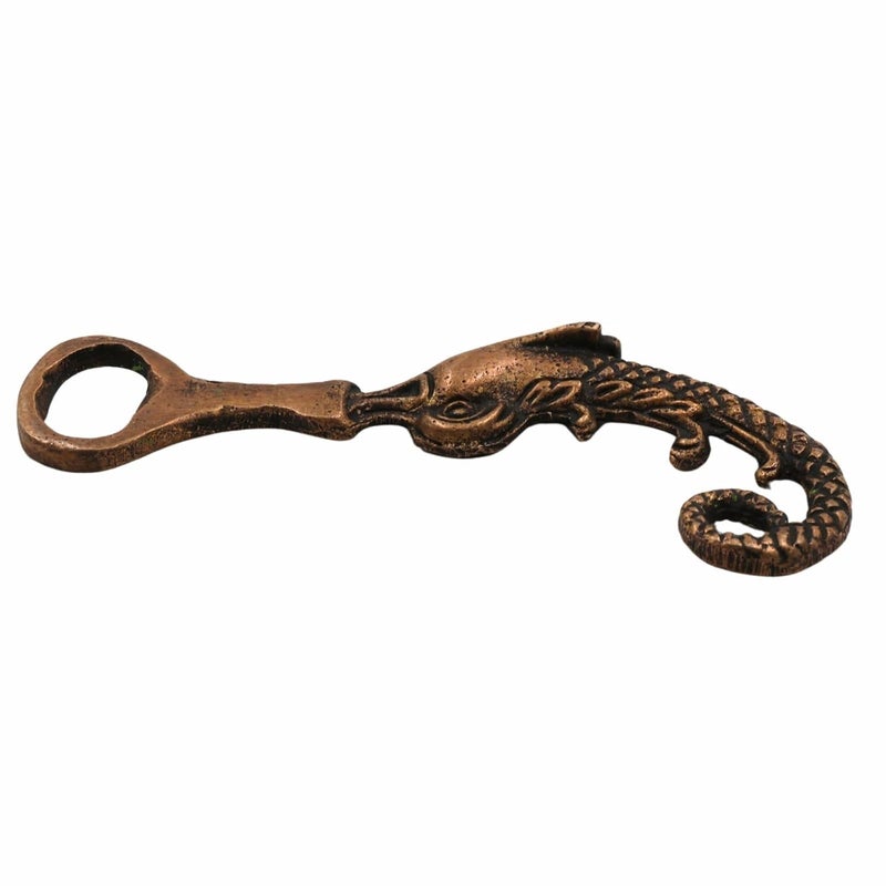 Bhunes Brass Bastar Art Bottle Opener Tribal Handmande OpenerGold 45 Inch 1 Piece - Image 2
