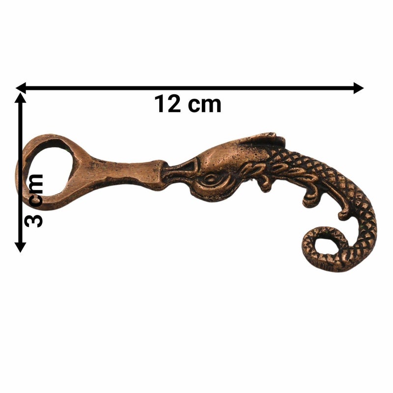 Bhunes Brass Bastar Art Bottle Opener Tribal Handmande OpenerGold 45 Inch 1 Piece - Image 4