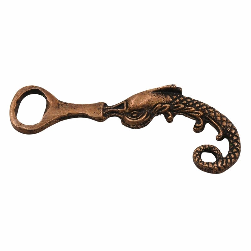 Bhunes Brass Bastar Art Bottle Opener Tribal Handmande OpenerGold 45 Inch 1 Piece - Image 1