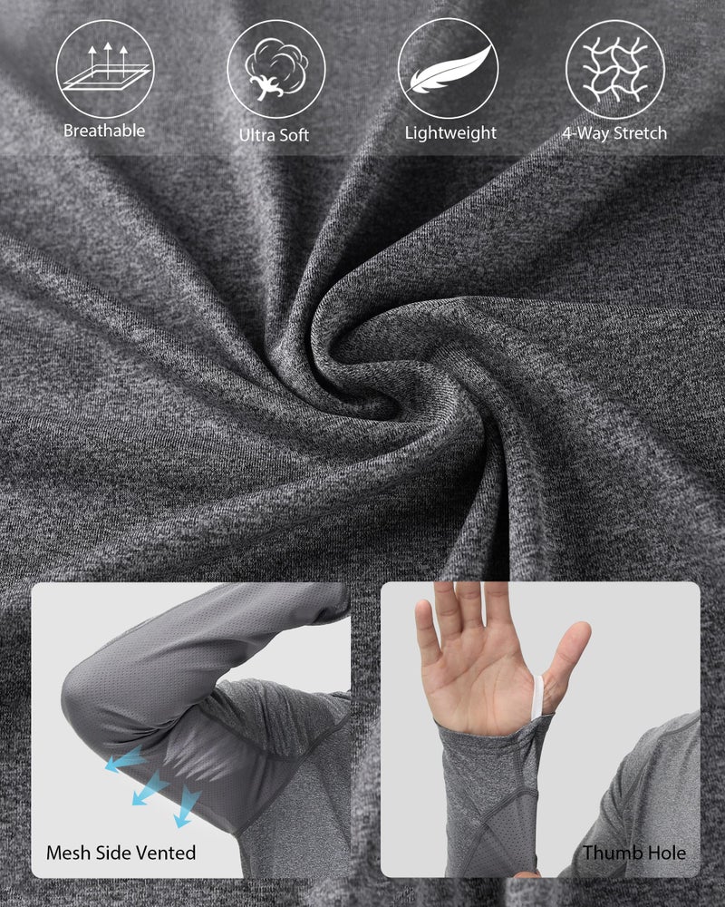 Roadbox UPF 50+ Fishing Shirts for Men Long Sleeve UV Sun Protection Hoodie Outdoor Hiking Shirts - Image 4