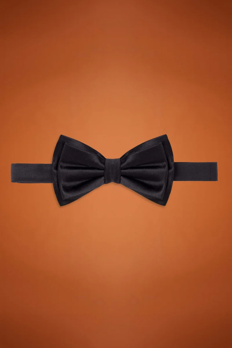 Doppelganger Men's Solid colour bow tie - Black
