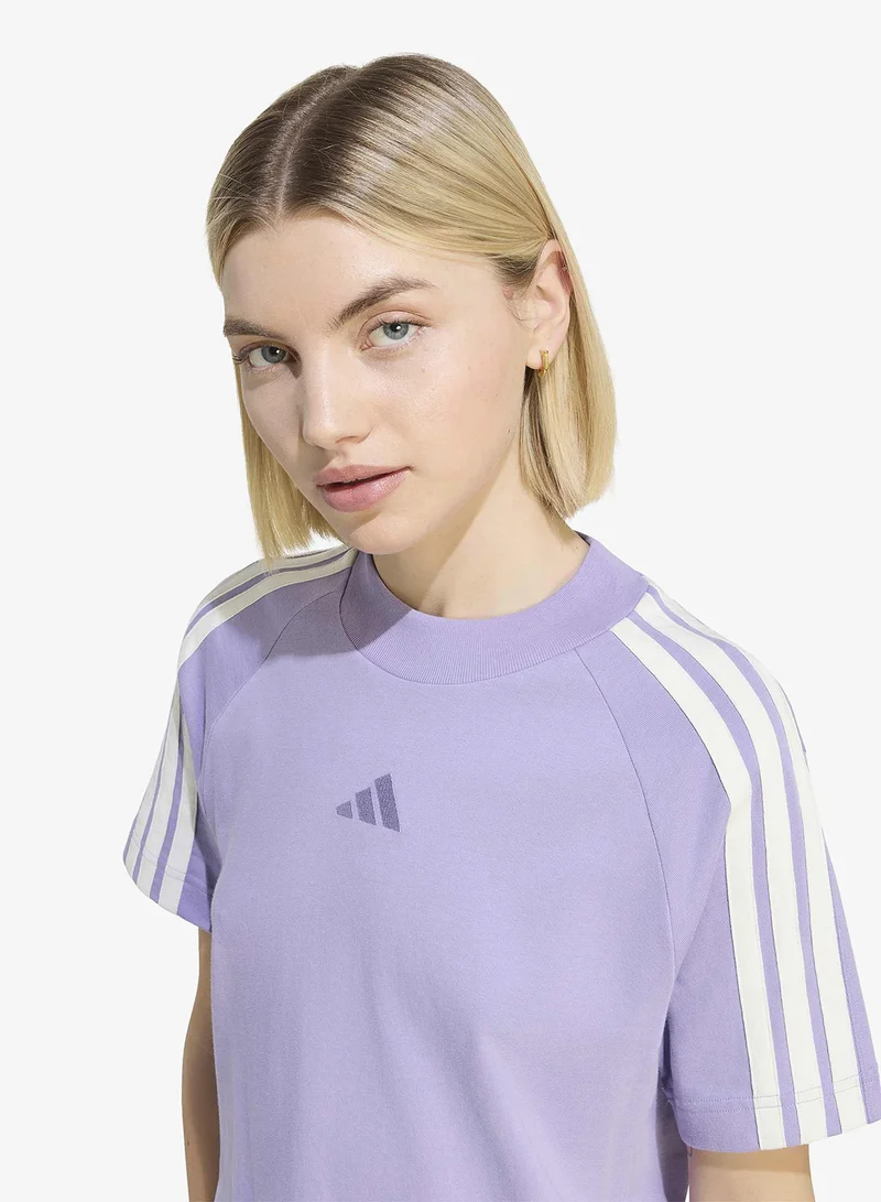 Adidas MAGLIL/OWHITE 3-Stripes T-Shirt for Women | Best Price UAE