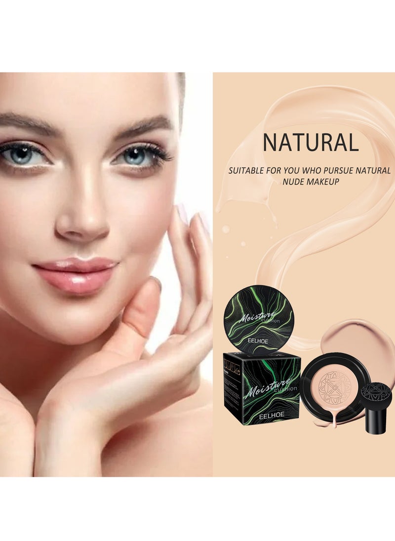 EELHOE Mushroom Head Air Cushion CC Cream  BB Cream for Mature Skin Face Makeup Foundation Moisturizing Concealer Brightening Long Lasting Even Skin Tone For All Skin Types (Ivory)  - Image 2