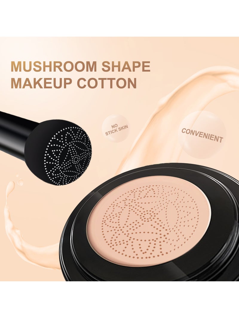 EELHOE Mushroom Head Air Cushion CC Cream  BB Cream for Mature Skin Face Makeup Foundation Moisturizing Concealer Brightening Long Lasting Even Skin Tone For All Skin Types (Ivory)  - Image 4