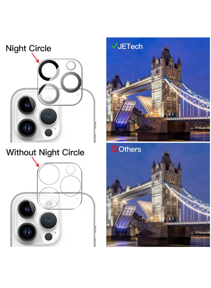 جي تيك واقي شاشة بتغطية كاملة من JETech لهاتف iPhone 14 Pro مقاس 6.1 بوصة مع واقي عدسة الكاميرا، طبقة من الزجاج المقسى عالي الدقة، عبوة واحدة لكل قطعة - Image 5