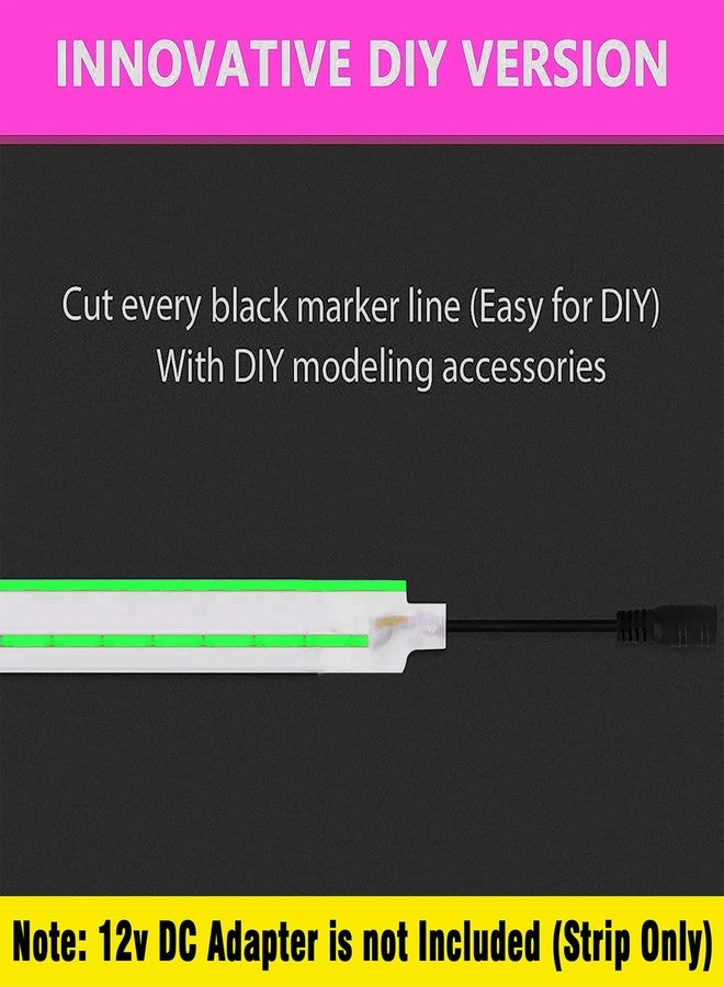 AURACELL® 1 Meter 12v DC Green LED Strip Rope Lights, Flat Silicone Neon Rope Light Flexible Cuttable String Neon LED Strips for Indoor Outdoor Decoration - 1 Meter Long(Green) - Image 3