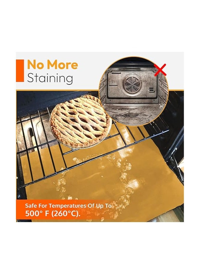 general Oven Liners for Bottom of Electric Gas Oven Reusable - 4 Pack Large Heavy Duty Nonstick teflon Oven Mat 17"x 25"- Oven Floor Protector Liner easy to clean-reduce spills stuck foods and clean up - Image 2