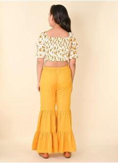 LILPICKS Printed Crop Top and Sharara Pants Set by Styli  - Image 2