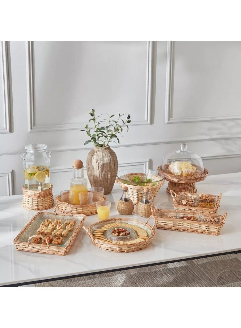 Home Box Minimalist 2-Piece Glass Serving Tray Set  - Image 5