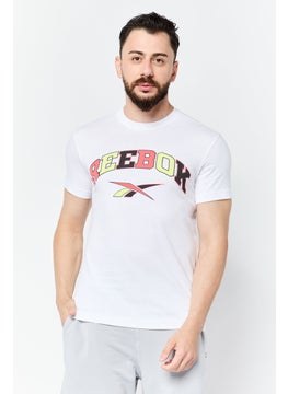 Reebok Men Sportswear Fit Short Sleeve Outdoor T-shirts, White  - Image 1