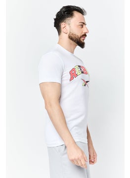 Reebok Men Sportswear Fit Short Sleeve Outdoor T-shirts, White  - Image 3