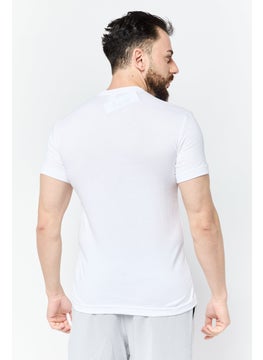 Reebok Men Sportswear Fit Short Sleeve Outdoor T-shirts, White  - Image 2