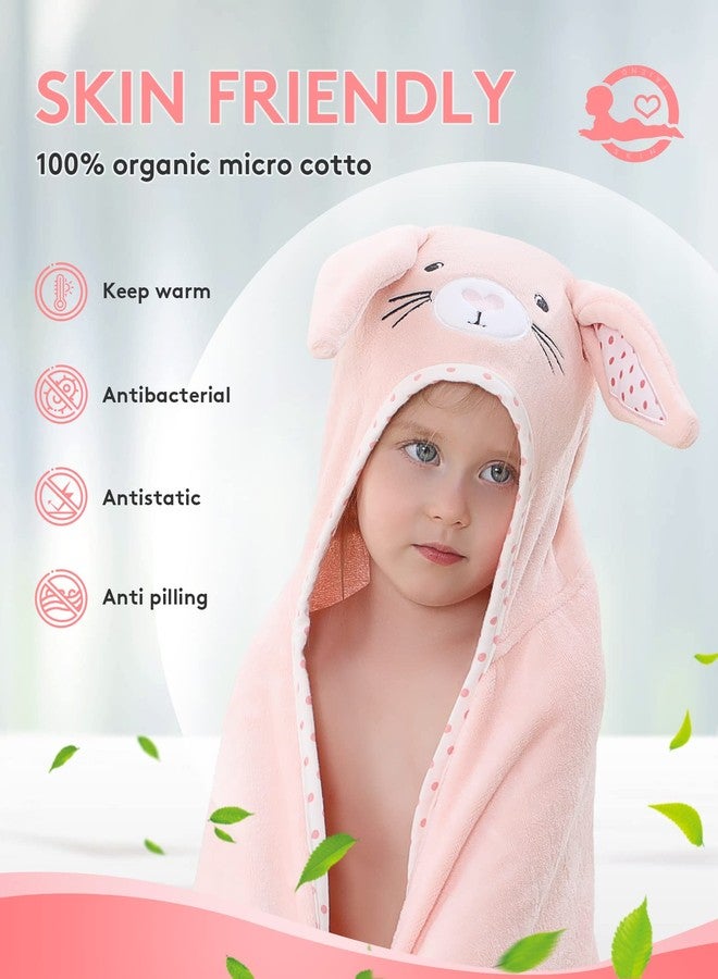 TBEZY Hooded Towel for Kids 100% Cotton Ultra Soft with Unique Animal Design Large for Infants 3-10 Years (Bunny) - Image 5