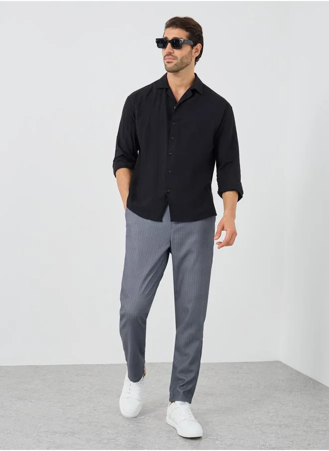 Take Two Take Two Checked Slant Pocket Suit Pants