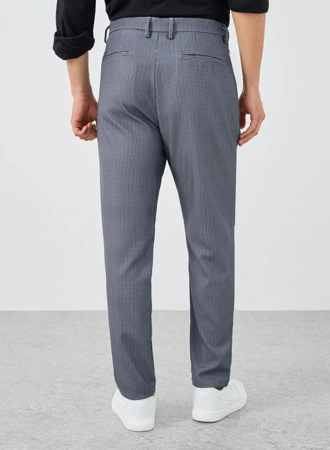 Take Two Take Two Checked Slant Pocket Suit Pants