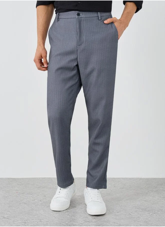 Take Two Take Two Checked Slant Pocket Suit Pants
