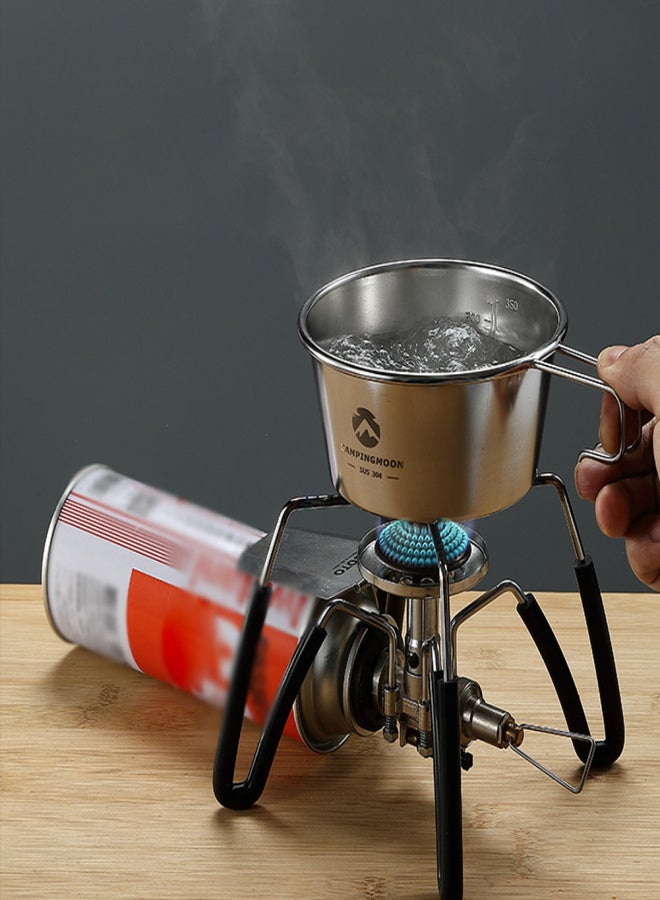 Campingmoon Outdoor Stainless Steel 450ml Sierra Bowl Picnic Tableware Portable Barbecue Hiking Camping Cup Picnic Cookware With Storage Bag - Image 5