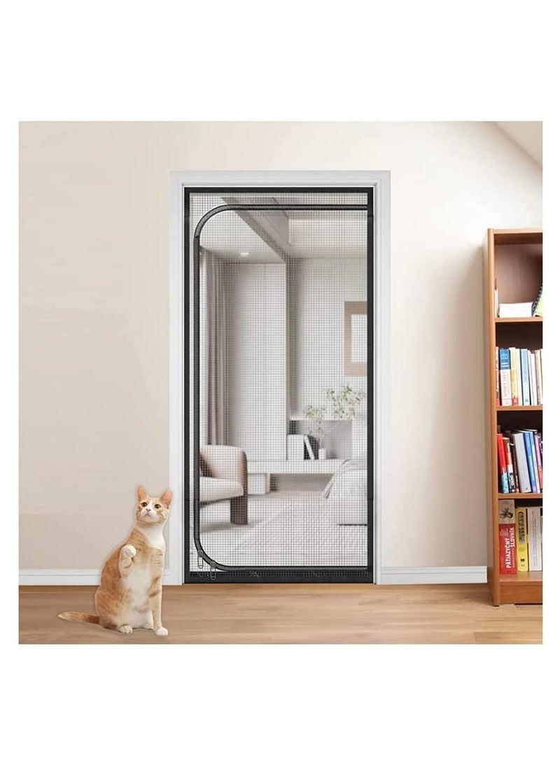 Y&D Pet Screen Door, Fly Door,Thickened Cat Resistant Mesh Door with Zipper Closure,Dogs Pets Friendly for Living Room Bedroom Kitchen,Fits Up to 210 x 100cm  - Image 1