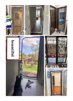 Y&D Pet Screen Door, Fly Door,Thickened Cat Resistant Mesh Door with Zipper Closure,Dogs Pets Friendly for Living Room Bedroom Kitchen,Fits Up to 210 x 100cm  - Image 4