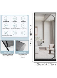 Y&D Pet Screen Door, Fly Door,Thickened Cat Resistant Mesh Door with Zipper Closure,Dogs Pets Friendly for Living Room Bedroom Kitchen,Fits Up to 210 x 100cm  - Image 2