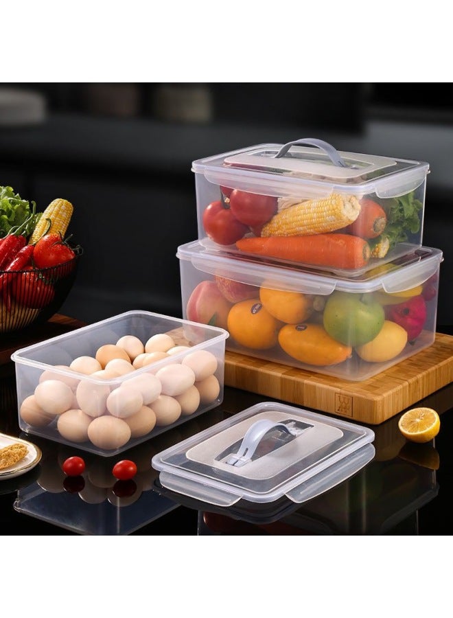 Special Fresh-keeping Box For Refrigerator Suit Microwave Heating Lunch Box Plastic Box Rectangular Food Lunch Box Plastic-Specifications:Portable Two-piece Set (CUHK) - Image 4