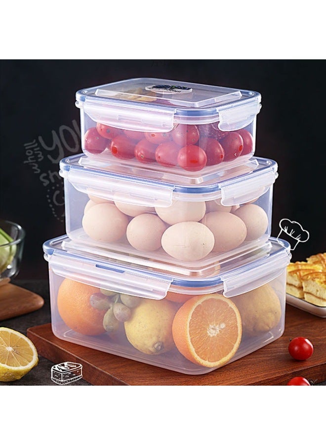 Special Fresh-keeping Box For Refrigerator Suit Microwave Heating Lunch Box Plastic Box Rectangular Food Lunch Box Plastic-Specifications:Portable Two-piece Set (CUHK) - Image 3