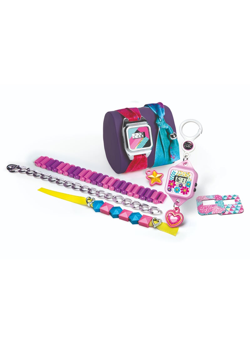 Clementoni Clementoni Crazy Chic Stylish Watch | Watch-Making Kit | Do it Youself | Pretend Play | Arts & Crafts | Personalized Watch | Easy to Use | Develops Fine Motor Skills & Creativity | Colorful and Customizable | Fashionable | Perfect Gift for Fashion Lovers!  - Image 2