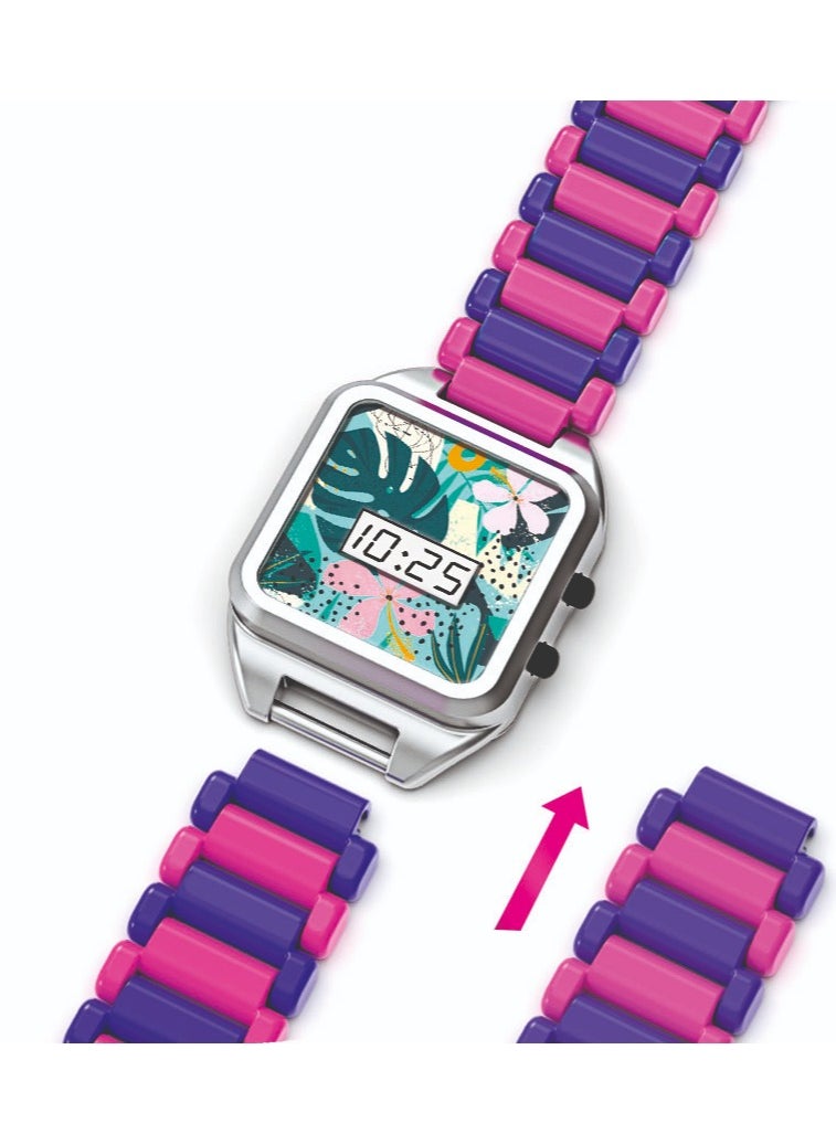 Clementoni Clementoni Crazy Chic Stylish Watch | Watch-Making Kit | Do it Youself | Pretend Play | Arts & Crafts | Personalized Watch | Easy to Use | Develops Fine Motor Skills & Creativity | Colorful and Customizable | Fashionable | Perfect Gift for Fashion Lovers!  - Image 3