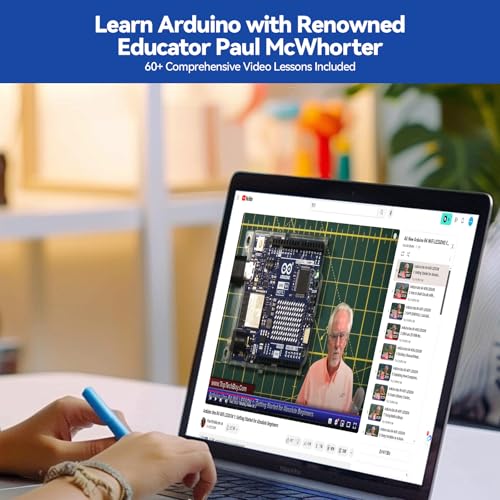 SunFounder Elite Explorer Kit with Original Arduino Uno R4 WiFi, RoHS Compliant, Bluetooth IoT ESP32 IIC LCD1602 OLED, Super Starter Kit, Online Tutorials & Video Courses for Beginners & Engineers - Image 5