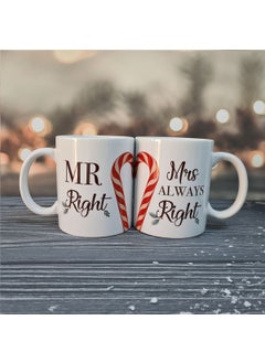 Pekshop Mr Right Mrs Always Right Mug Set - New Year's Gift 