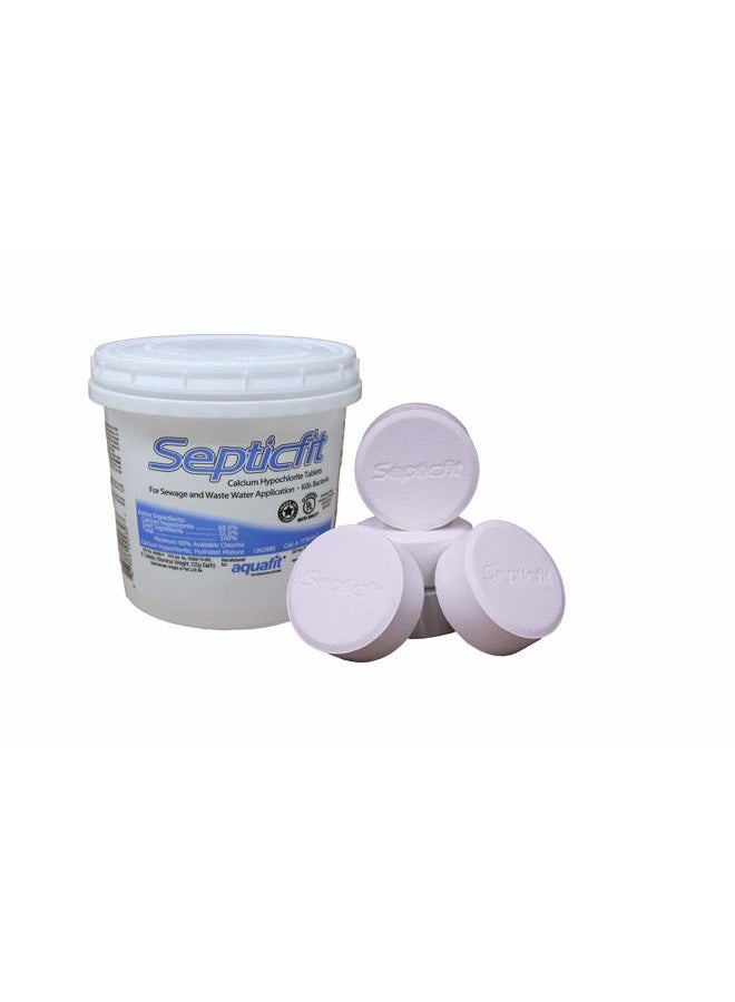 Septicfit Septic Chlorine Tablet - 6 Tablet Pail - 2 lbs - NOT for USE in Swimming Pools White - Image 1
