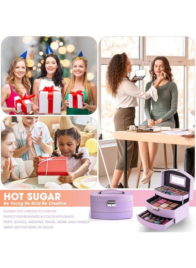 Hot Sugar Girls Makeup Kit for Birthday Gift, All in One Beginner Makeup Kit for Women Full Kit, Christmas Makeup Set for Teens 10 12 13 16 Includes Real Cosmetics and Makeup Tools (Purple) - Image 5