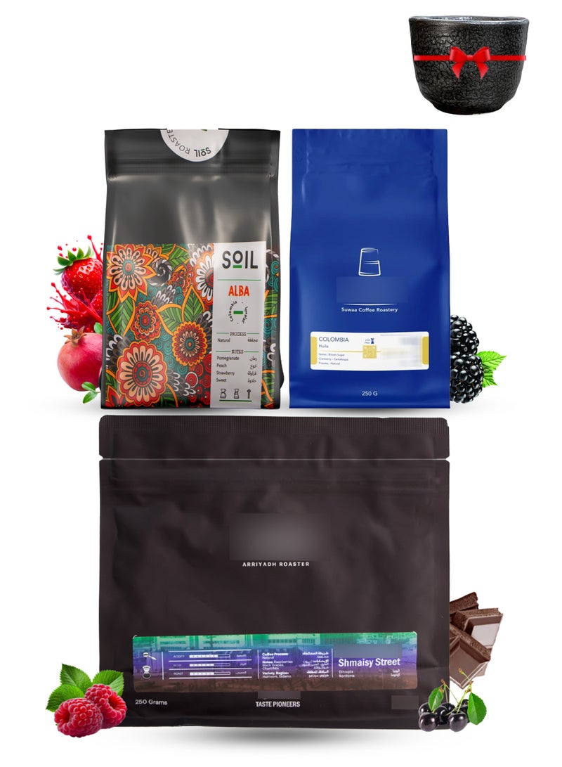 Specialty Coffee bean Collection Box for Drip and Espresso Corps coffee v60 Set of 3 with cup - Image 1