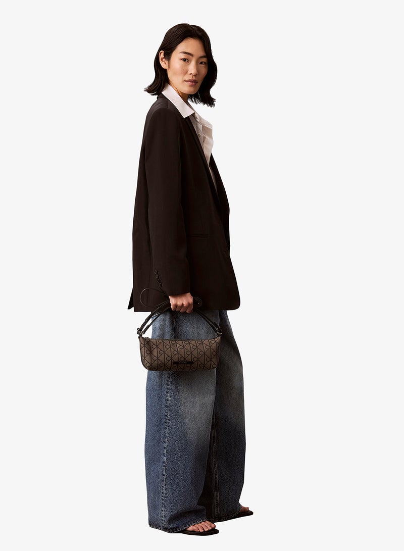 CALVIN KLEIN Emblem Jacquard Convertible Shoulder Bag - Image 4