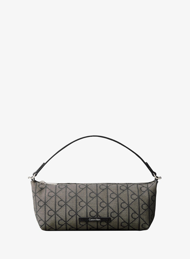 CALVIN KLEIN Emblem Jacquard Convertible Shoulder Bag - Image 1