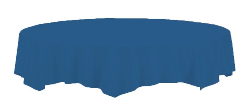 Creative Converting 923278 Plain Navy Blue Round Plastic