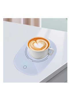 USB coffee mug heater, a smart warming device for the office, featuring automatic shut-off and gravity induction technology to heat beverages and drinks, suitable for both office and home use at 55 degrees (mug not included) (gray)