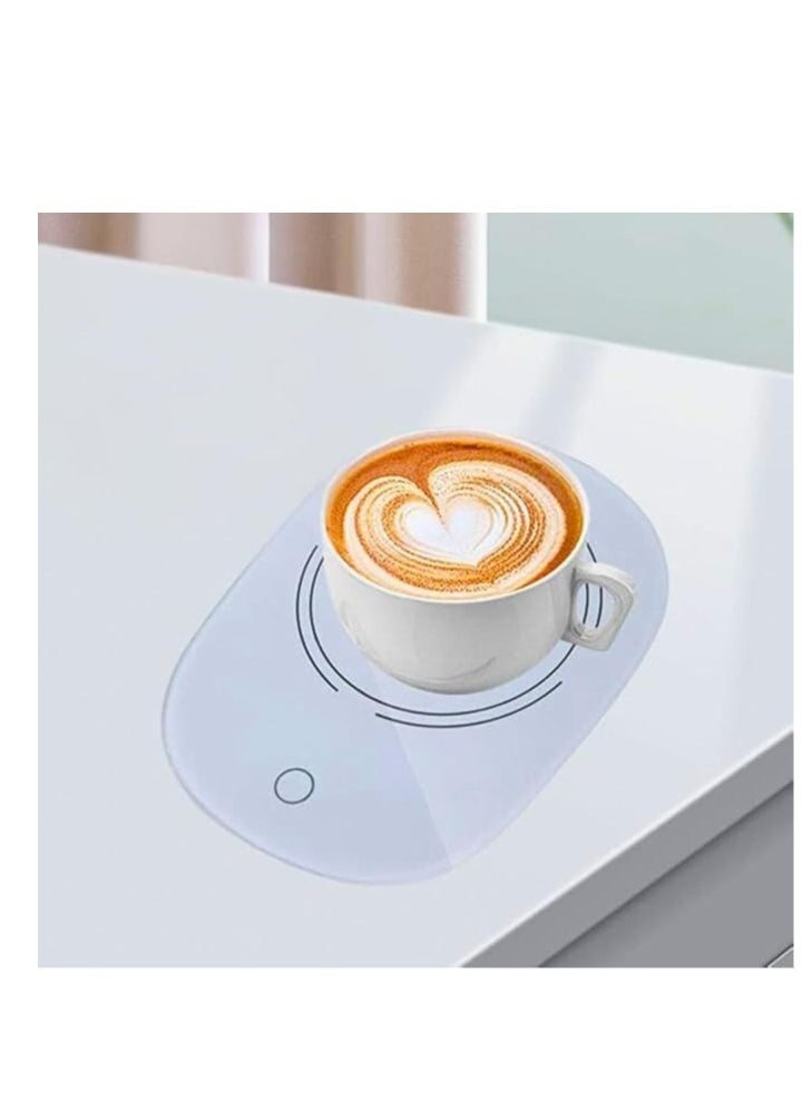 Generic - USB coffee mug heater, a smart warming device for the office, featuring automatic shut-off and gravity induction technology to heat beverages and drinks, suitable for both office and home use at 55 degrees (mug not included) (gray) - Image 1