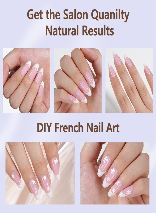 Misssix French Gel Nail Tips, 150Pcs French Tip Press on Nails Medium Almond Pink, No Need to File Tips Pre-lasting, Fake Nails for Nail Art DIY 15 Sizes - Image 3