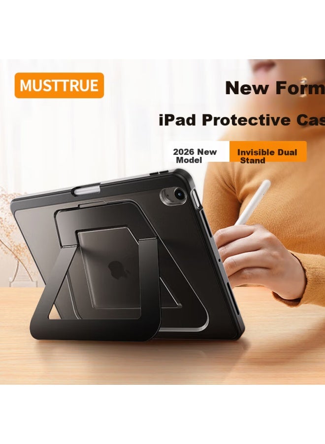 Musttrue Ipad Case Invisible Dual Stand |  Upgrade Apple Tablet Protective Cover For Ipad Air 7/6 13-inch / Pro 18-22 12.9-inch - Image 1