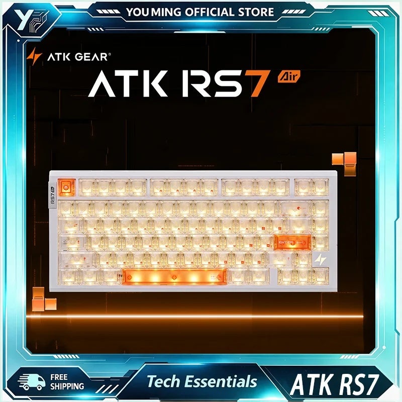 اي تي كي لوحة مفاتيح ATK RS7 Air Magnetic Switch Gaming Keyboard, 75% Layout, Hot-Swap, RGB Backlit, Wired 8000Hz Polling, for FPS Esports - Image 2
