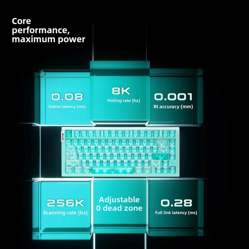 اي تي كي لوحة مفاتيح ATK RS7 Air Magnetic Switch Gaming Keyboard, 75% Layout, Hot-Swap, RGB Backlit, Wired 8000Hz Polling, for FPS Esports - Image 3