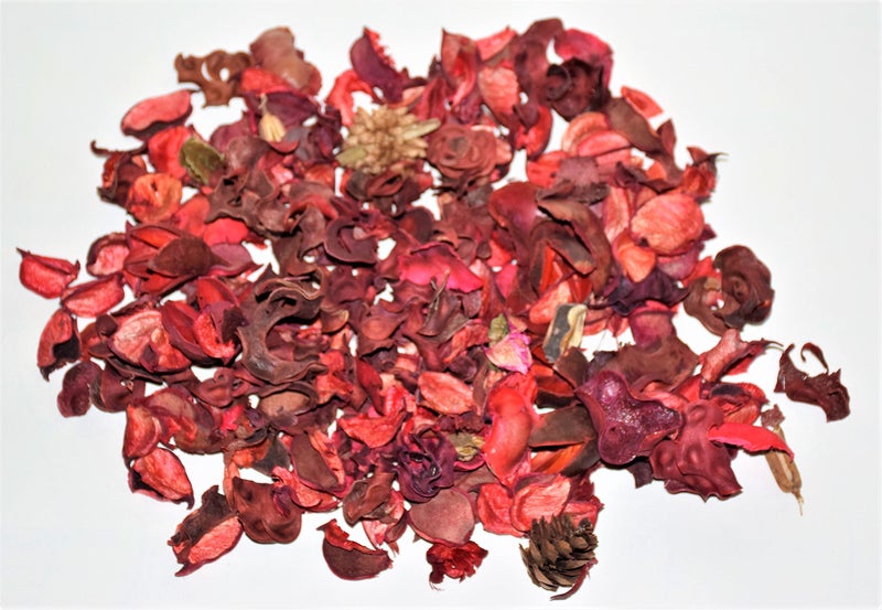 Pure Source India Unscented Dried Flowers Leaves Potpourri, 1 Kg, Red - Image 1